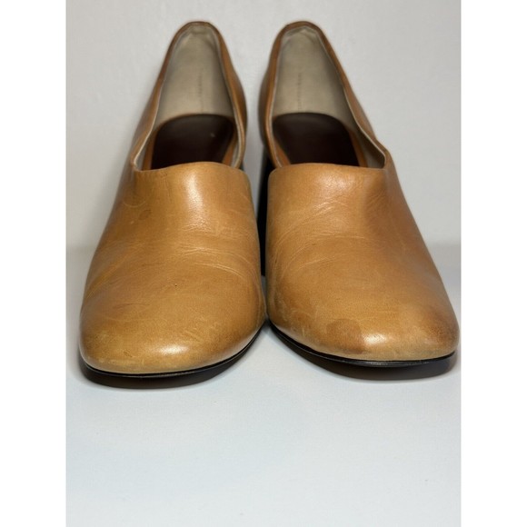 MNG By Mango Leather Heels 9 Mule Retro Chunky Block Heels Unique Funky 70s Heel - Picture 8 of 16